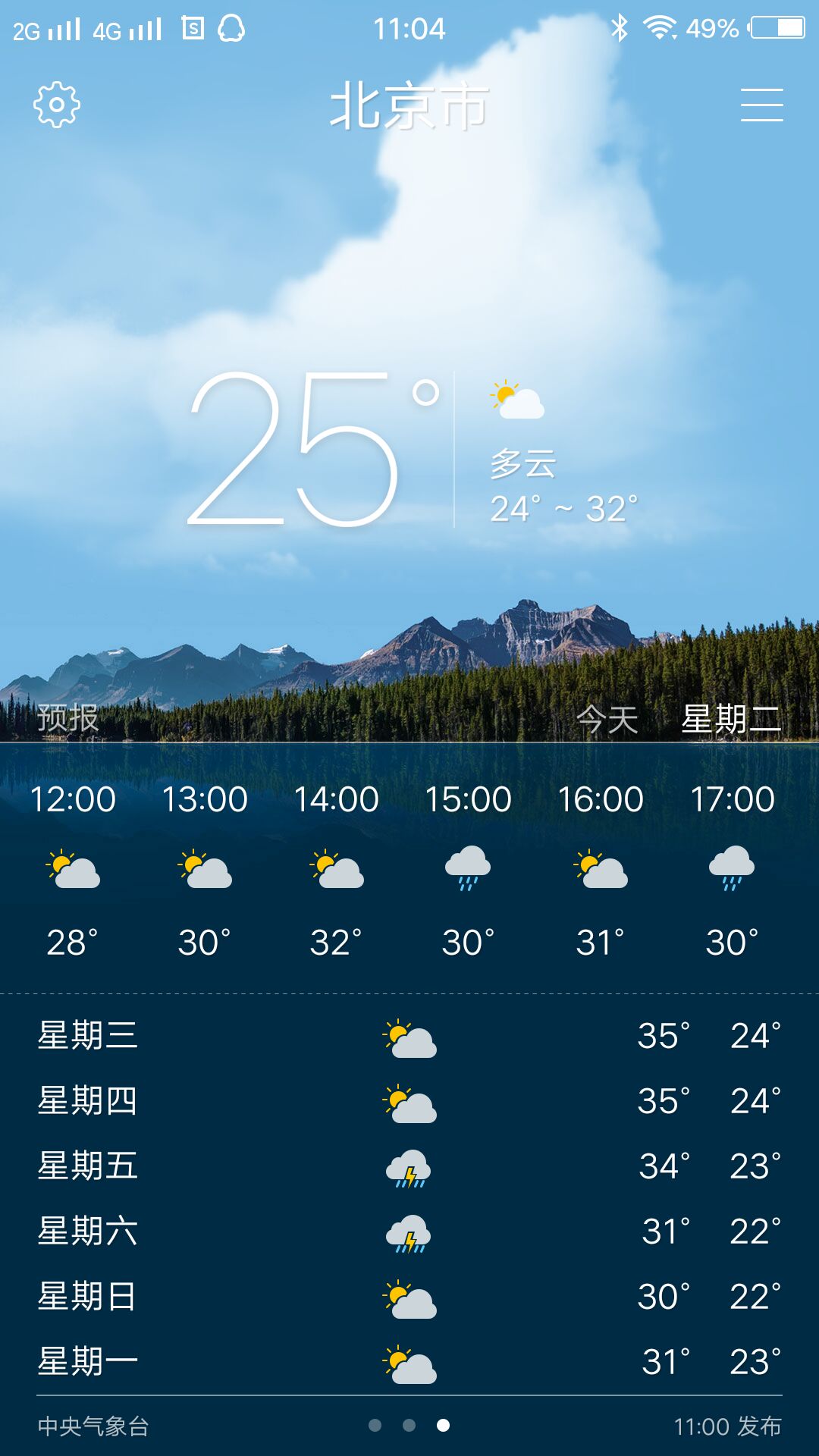 北京今日天气预报最新更新
