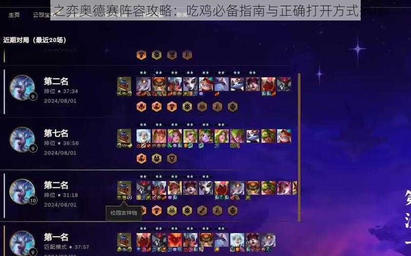 云顶之弈奥德赛最新阵容，变化、学习与自信的力量引领胜利之路